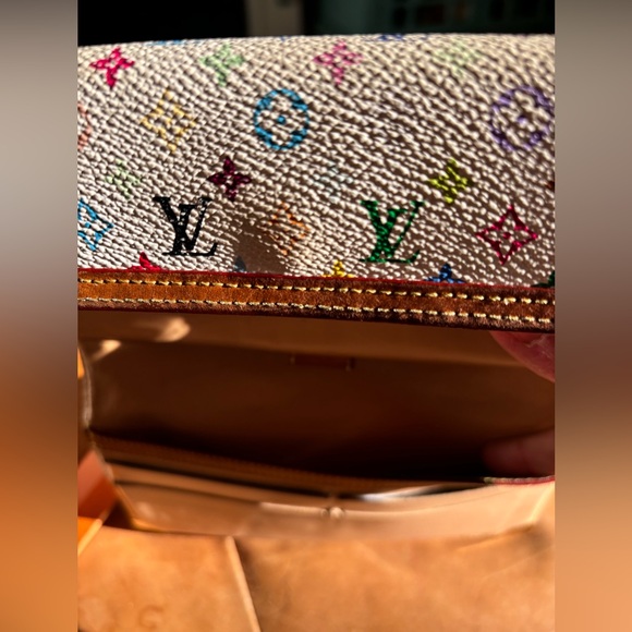 Louis Vuitton✨Murakami Monogram Sarah Leather Wallet✨White Multi✨WITH BOX💎 - Picture 9 of 16